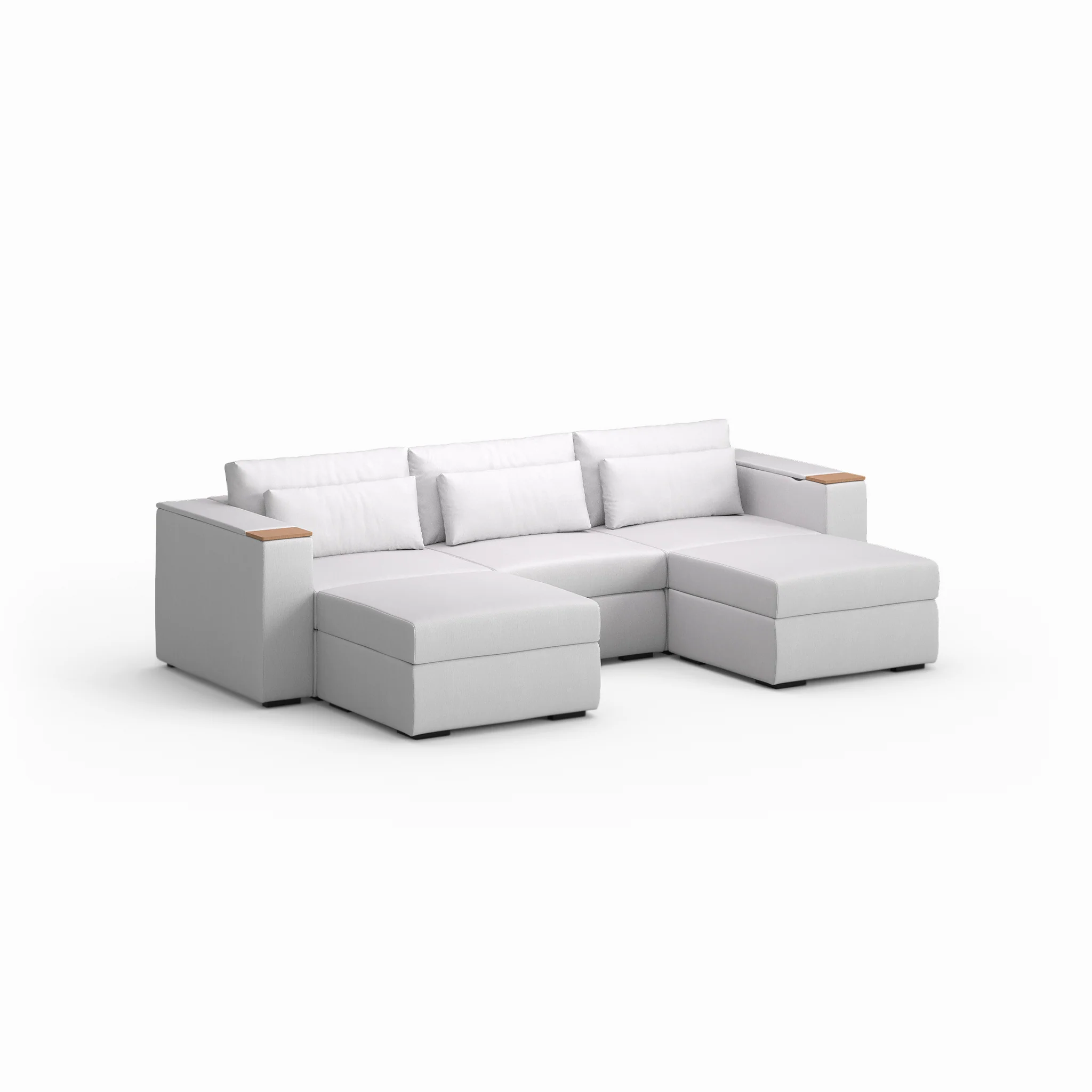 Three Seater - With 2 ottomans - Image 15