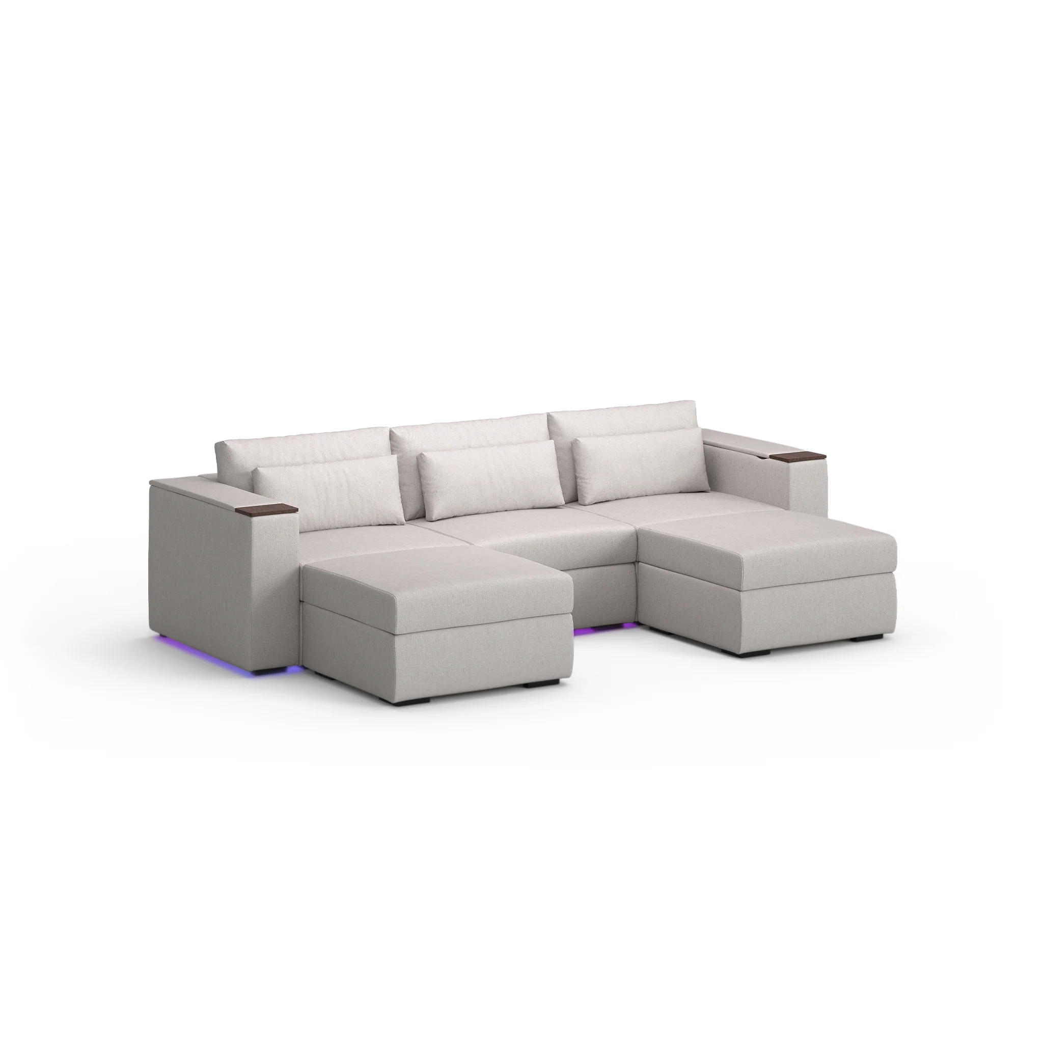 Three Seater - With 2 ottomans - Image 50
